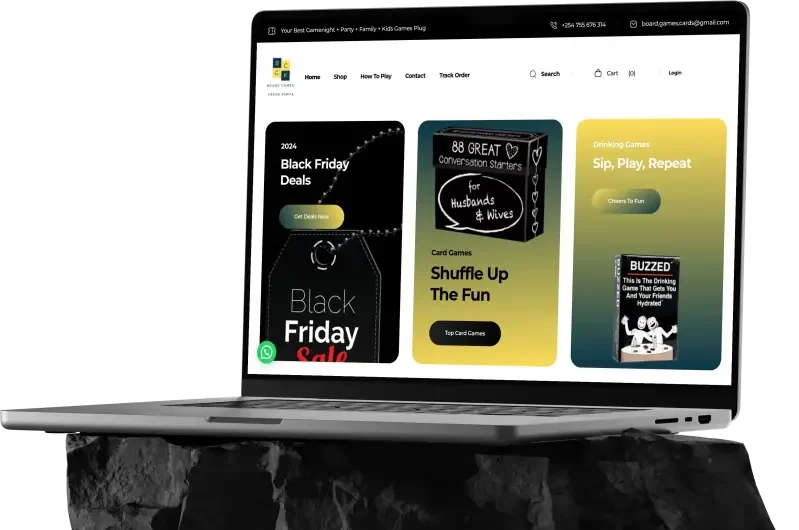 Board Games and Cards case study detailing Moat Digital's success in boosting e-commerce engagement by 63% through strategic social media and content marketing for a niche brand.