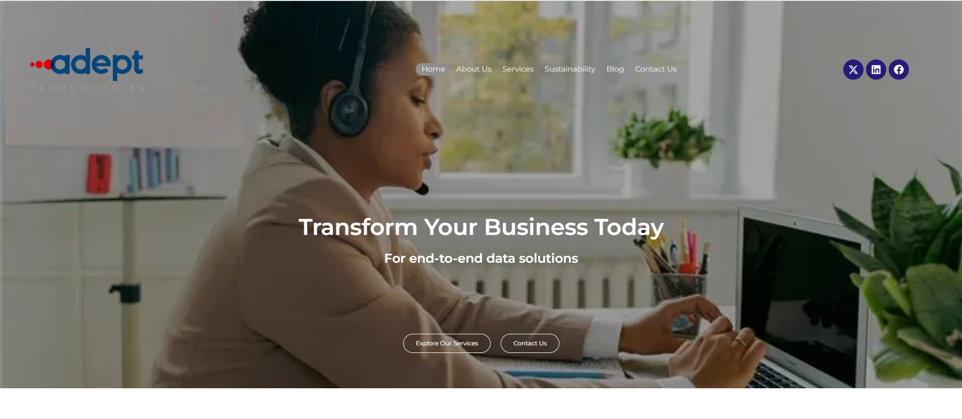 MoatDigital team optimized website UX and SEO for Adept Technologies.