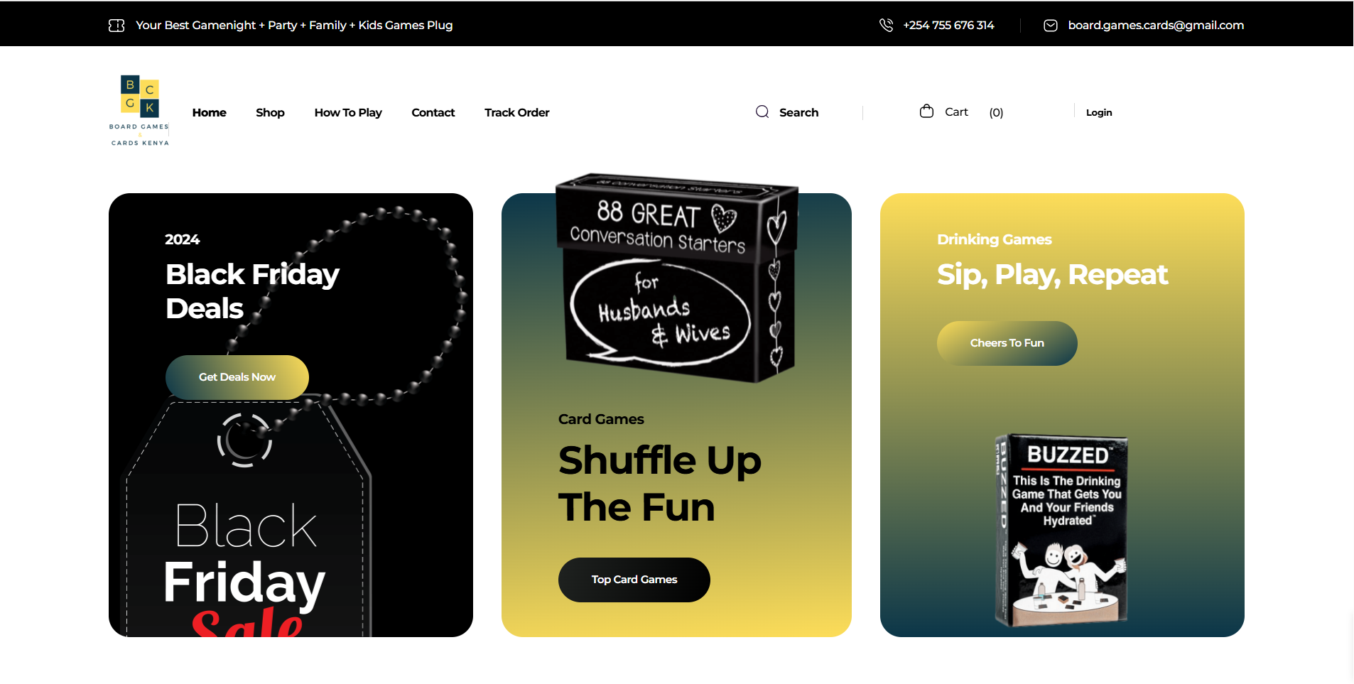 Board Games and Cards Kenyaโs website enhancement targeted digital marketing growth.