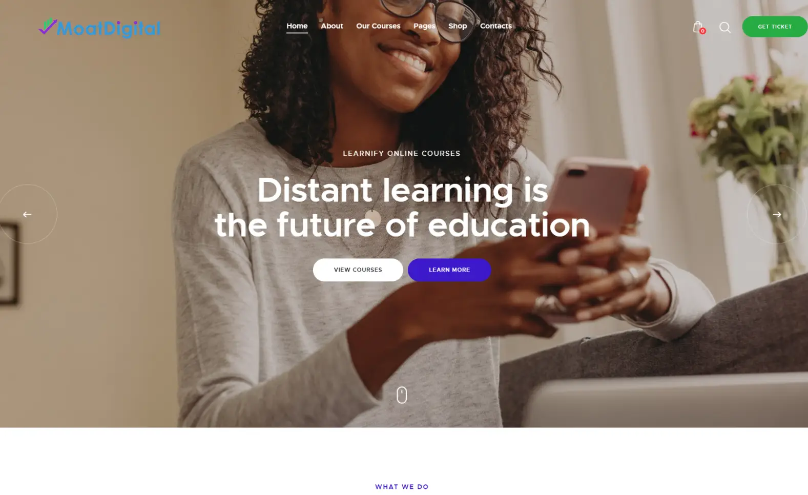 E-learning platforms by Moat Digital Kenya showing online course websites and educational web development for learning management systems in Nairobi.