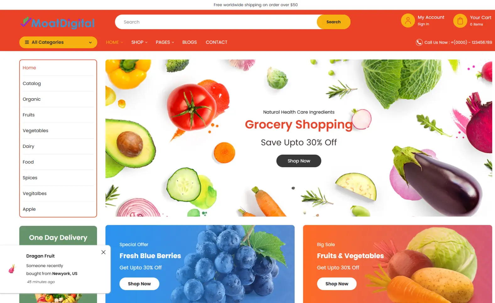 Grocery e-commerce sites by Moat Digital Kenya showing agricultural web design and online marketplace development for farm produce sales in Nairobi