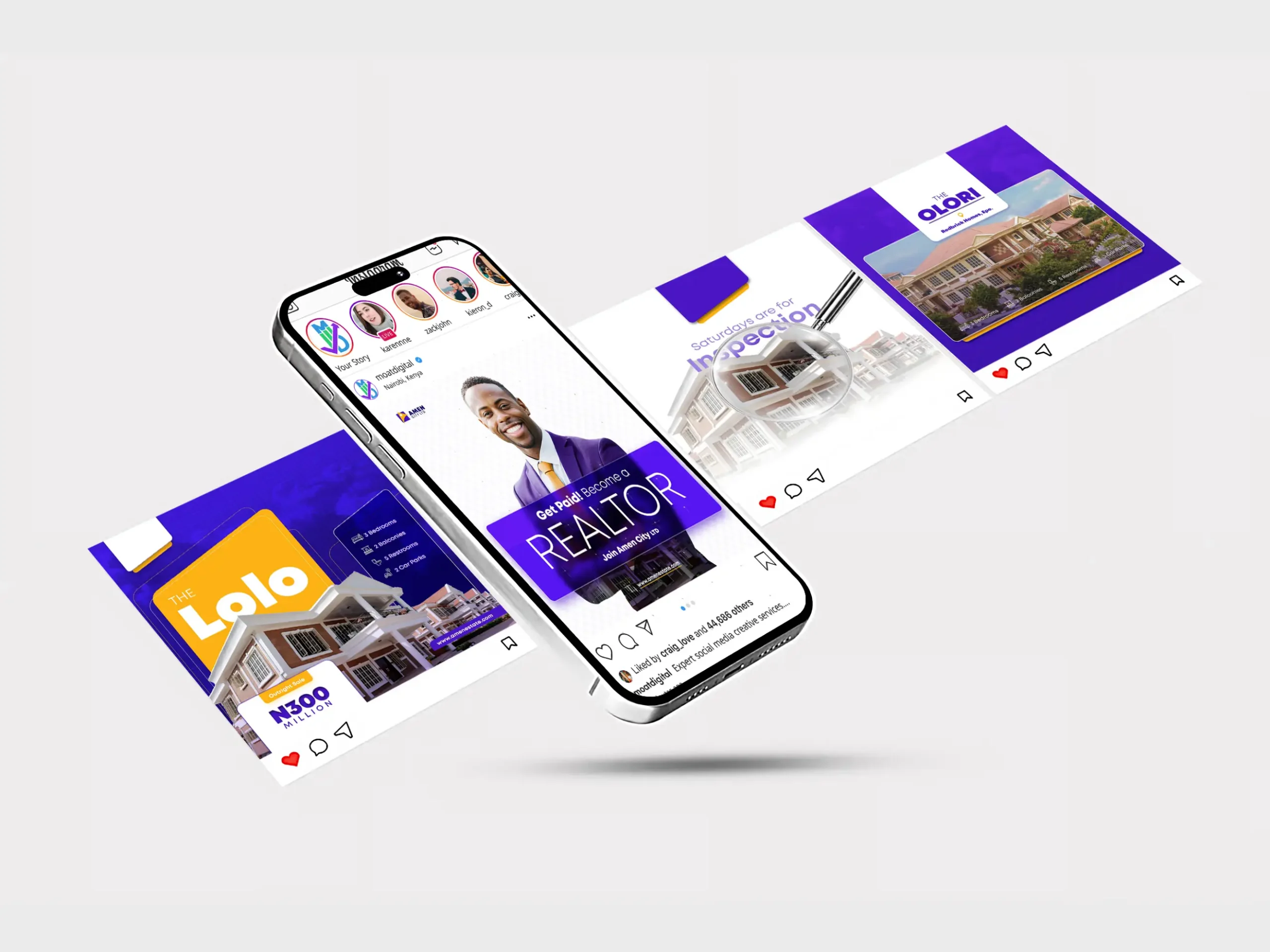 rganic social media content creation process showing authentic posts and community engagement strategies for Kenya businesses by Moat Digital
