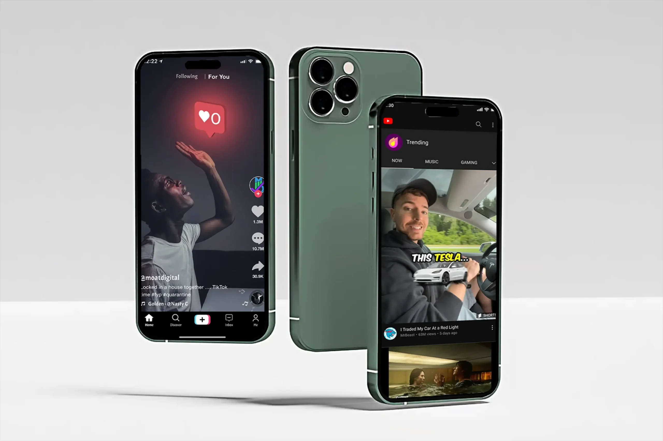 Social media video content production studio showing viral video creation and platform optimization for Kenya businesses by Moat Digital