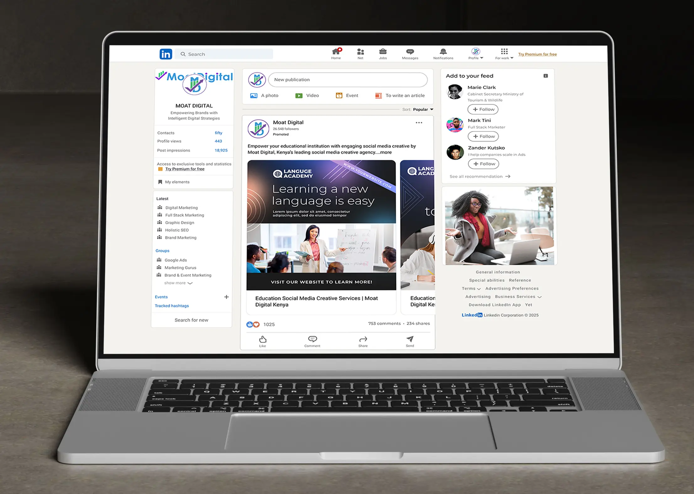 Social media creative for Kenyan education & training sector by Moat Digital
