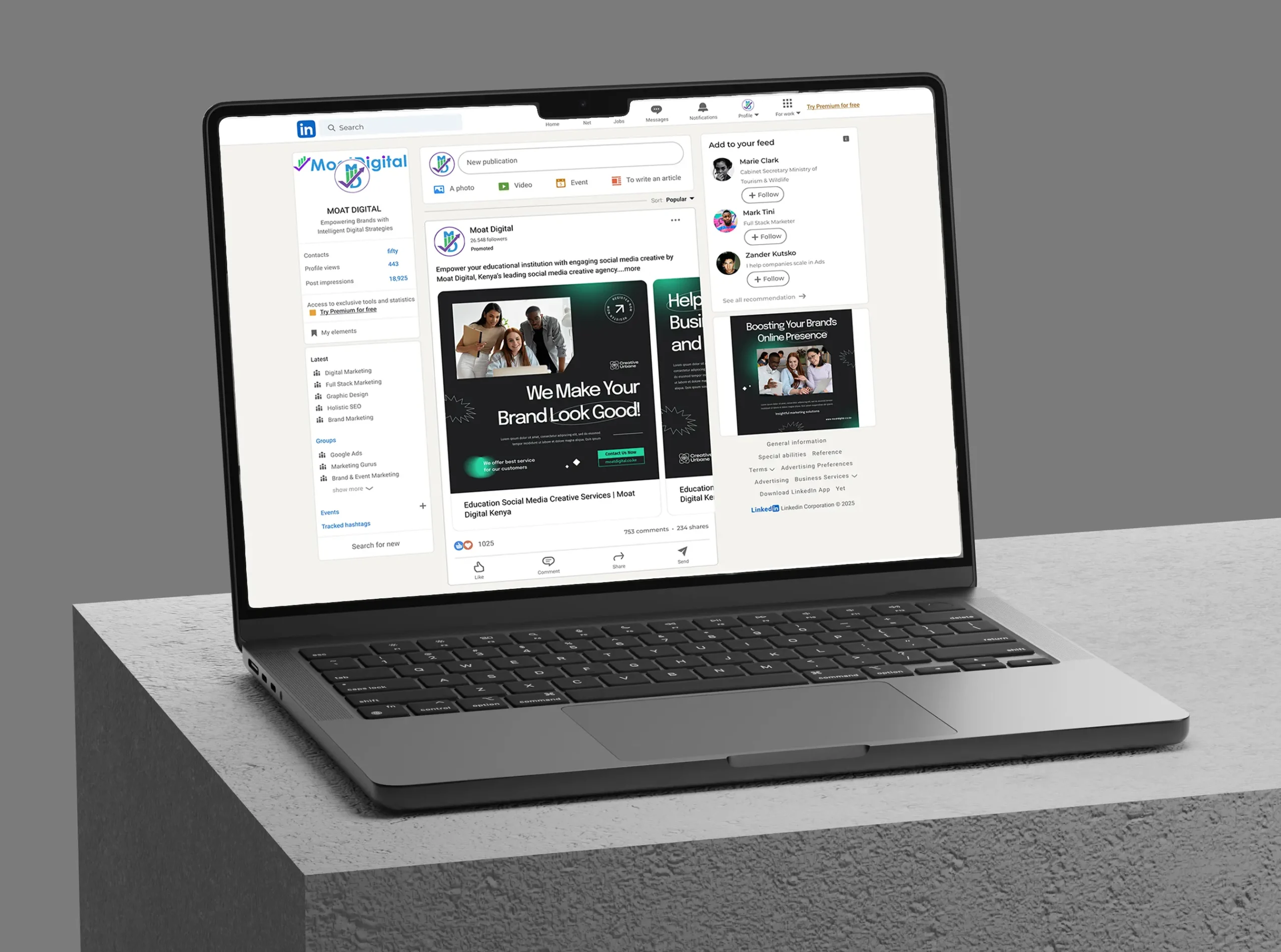 Social media creative for Kenyan professional services by Moat Digital