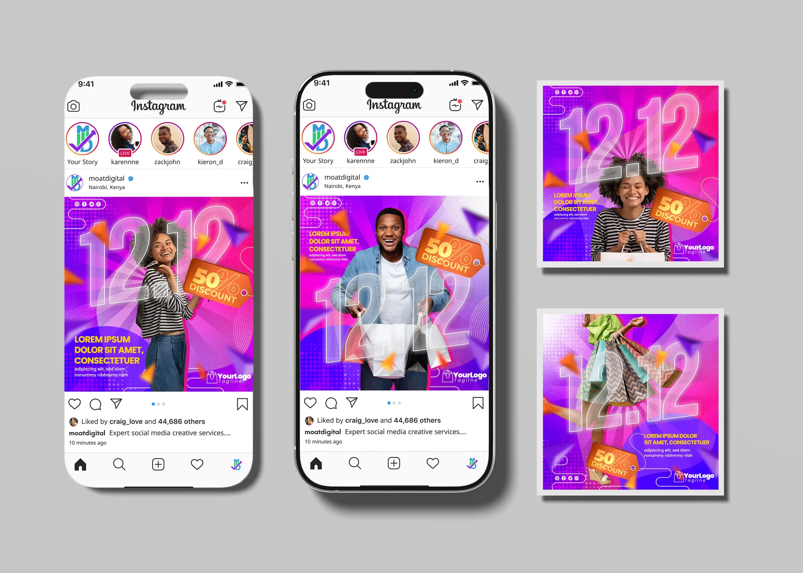 Kenyan e-commerce social media advertising creative by Moat Digital