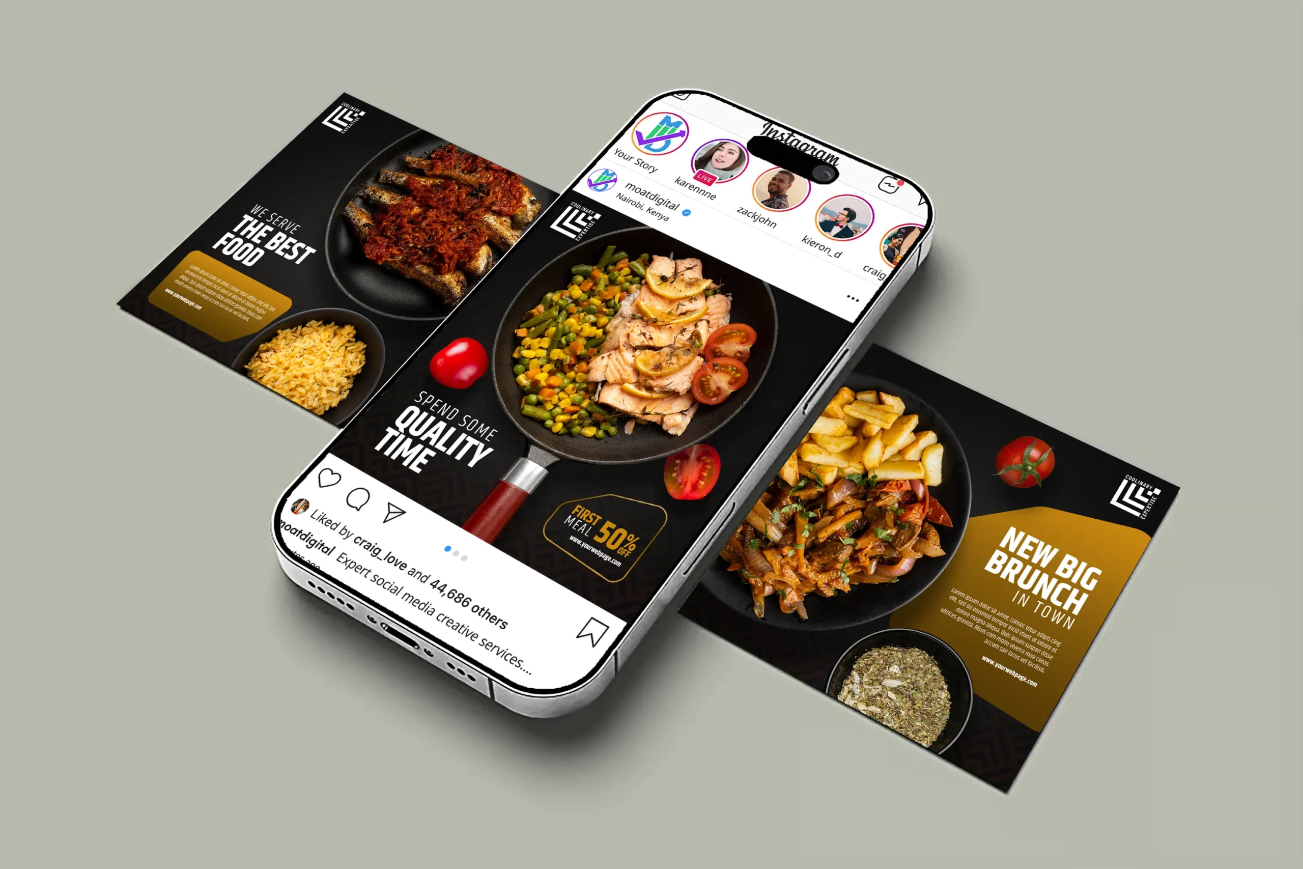 Social media creative for Kenyan restaurant marketing by Moat Digital