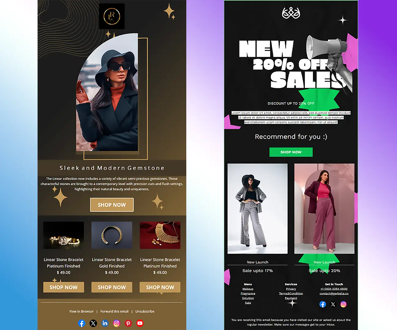 Transactional email design examples showing order confirmation email templates and shipping notification designs for Kenyan e-commerce