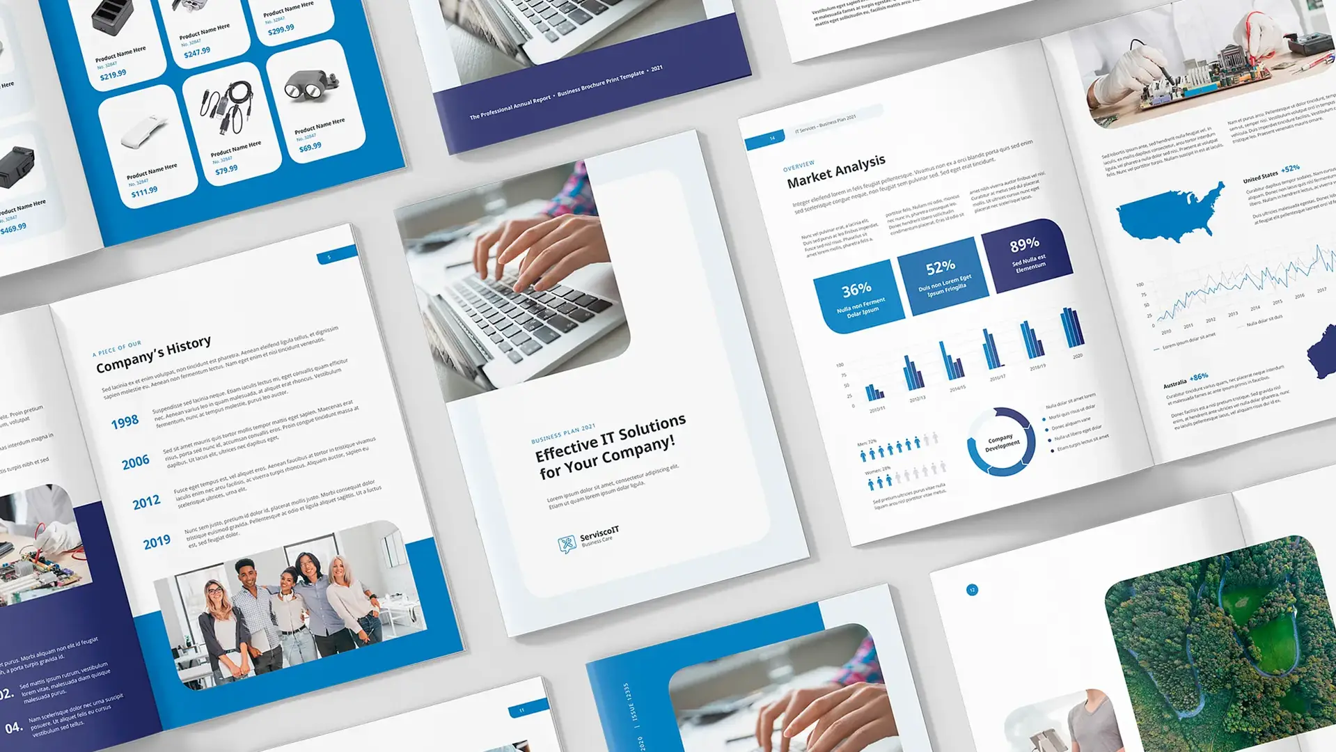 Technology print design Kenya by Moat Digital showing modern business card design, presentation folders, and corporate stationery for software companies