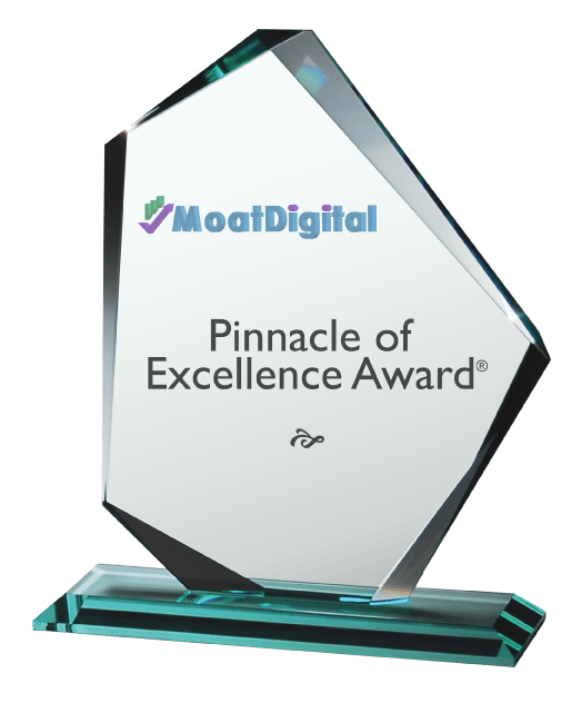 Pinnacle of Excellence Award - Moat Digital Full-Stack Marketing Agency Kenya - Full-Stack Digital Marketing Company award recognition for comprehensive marketing services